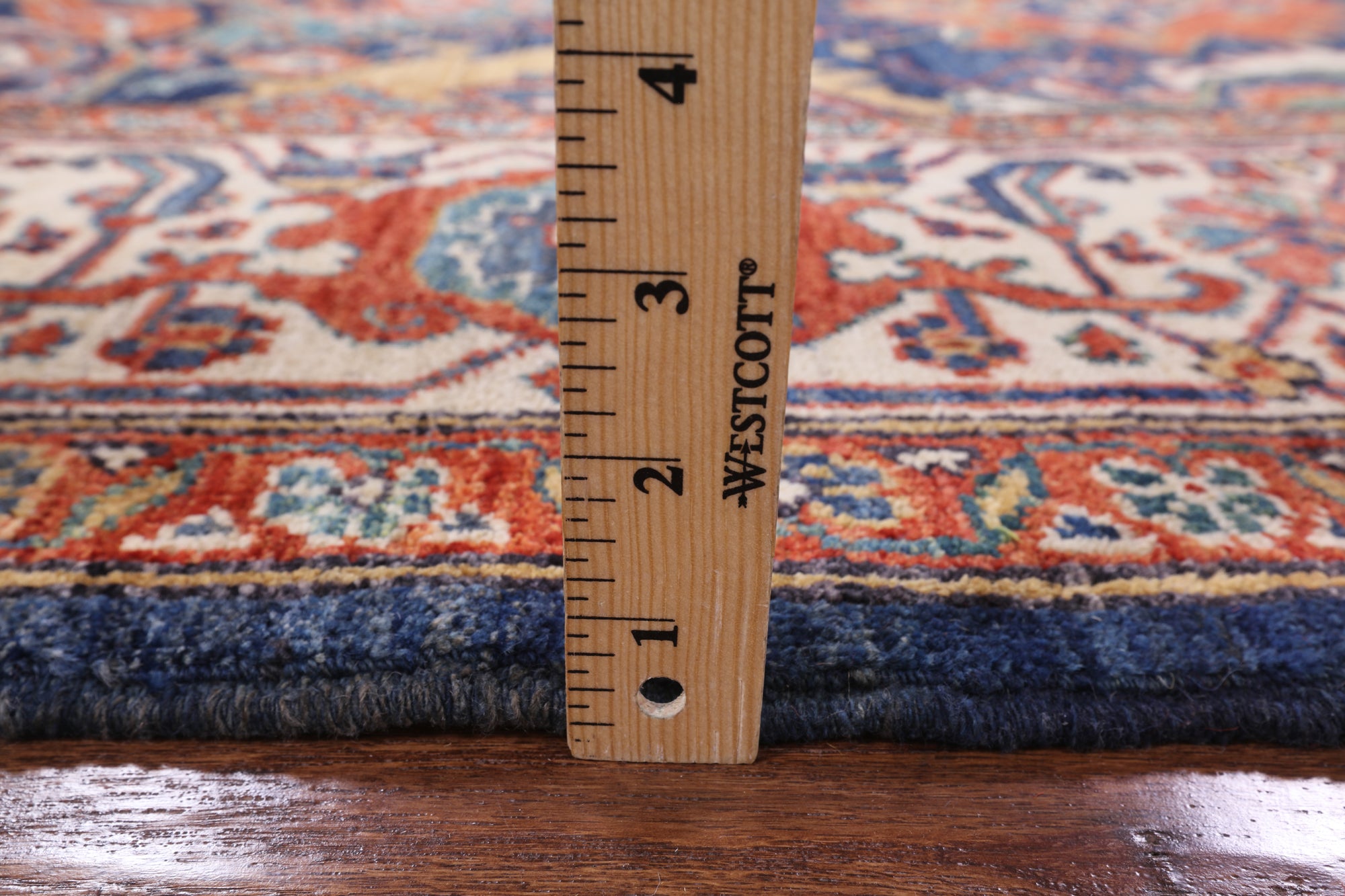 Blue Fine Serapi Wool Rug - 8' 4" X 9' 9" - Golden Nile