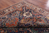 Blue Fine Serapi Wool Rug - 8' 4" X 9' 9" - Golden Nile