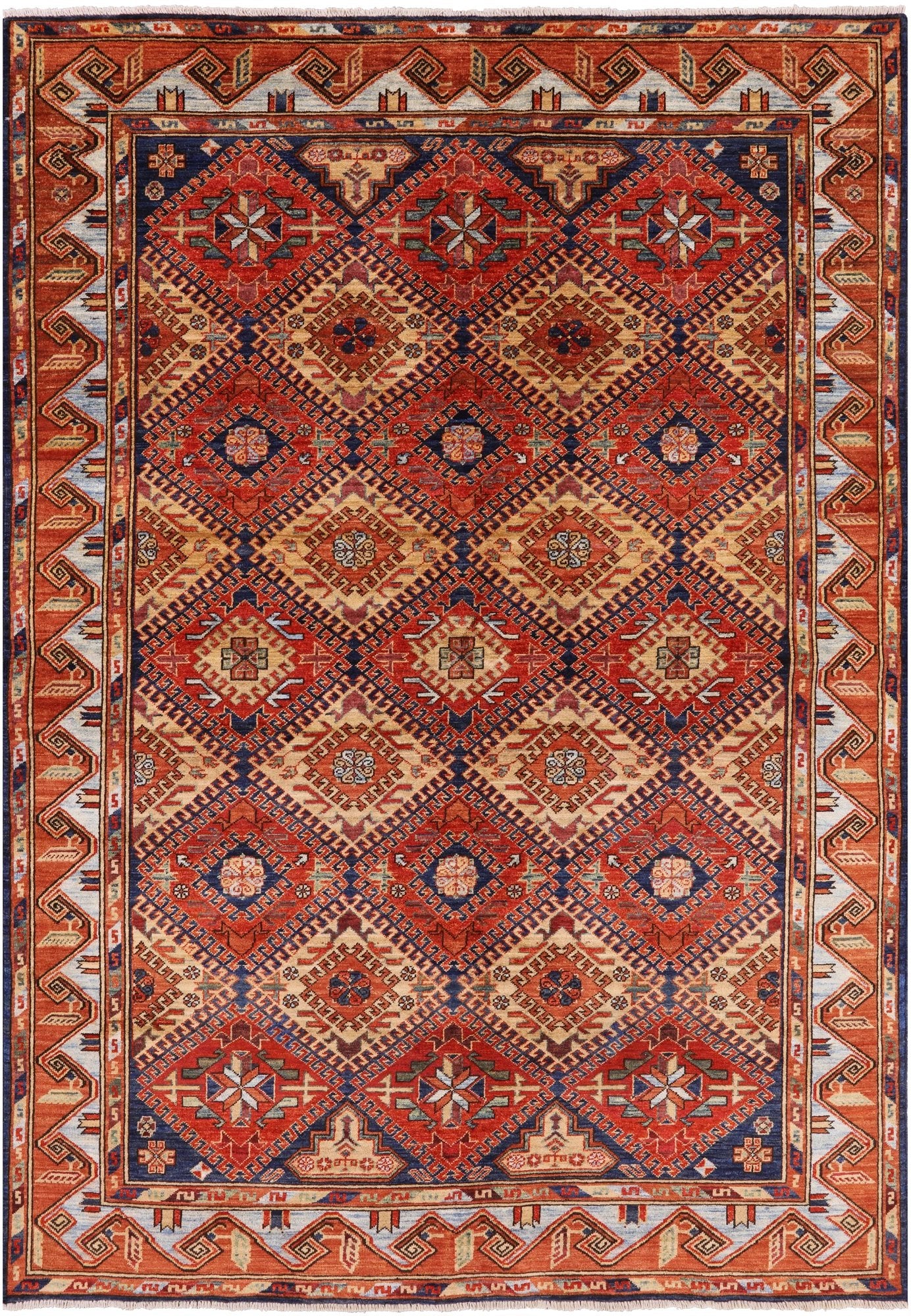 Fine Serapi Hand Knotted Rug - 6' 1" X 8' 8" - Golden Nile