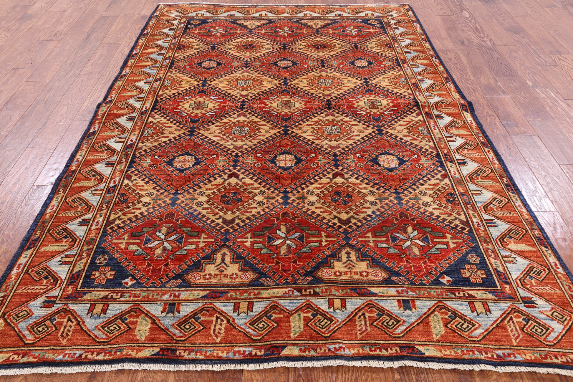 Fine Serapi Hand Knotted Rug - 6' 1" X 8' 8" - Golden Nile