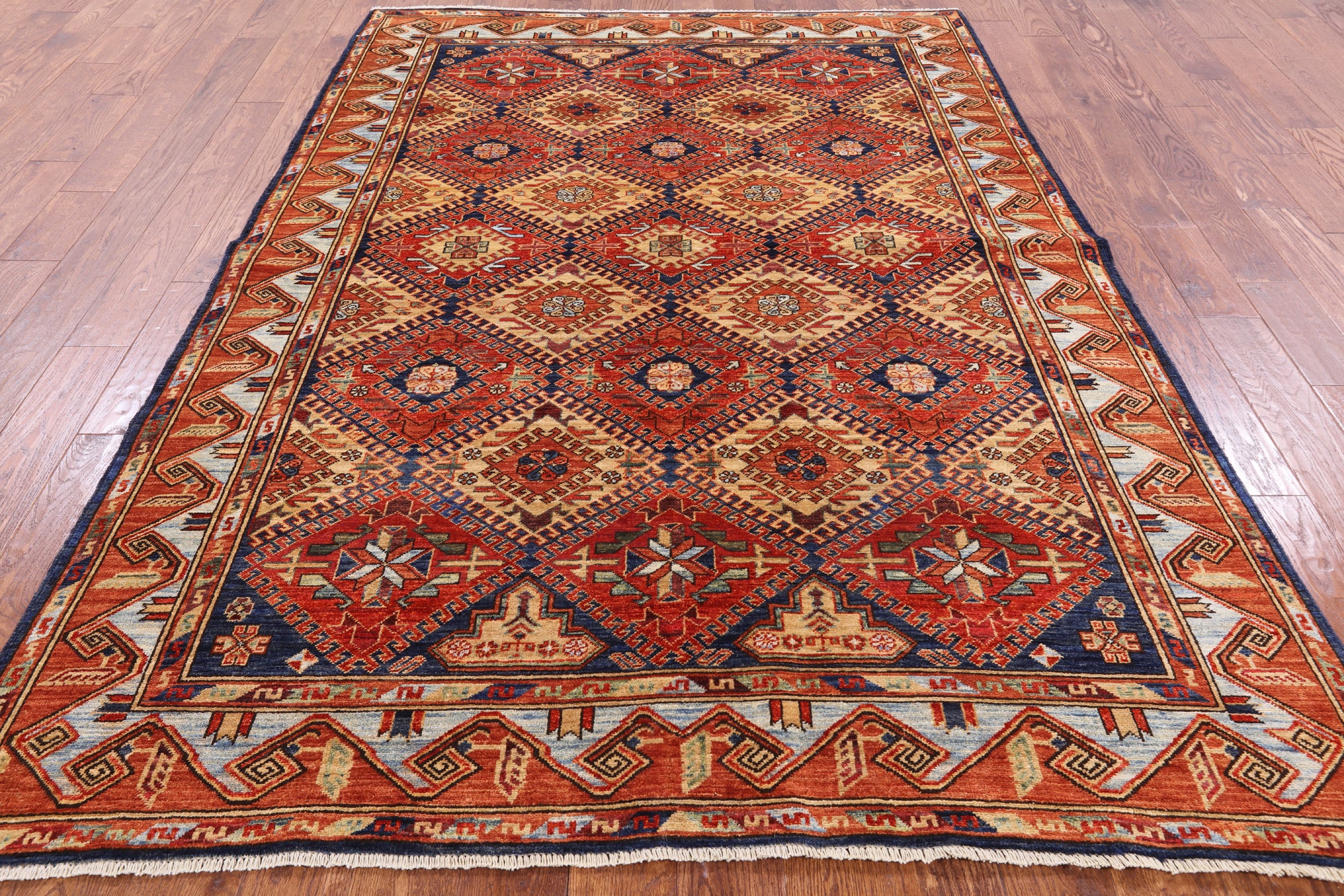 Fine Serapi Hand Knotted Rug - 6' 1" X 8' 8" - Golden Nile