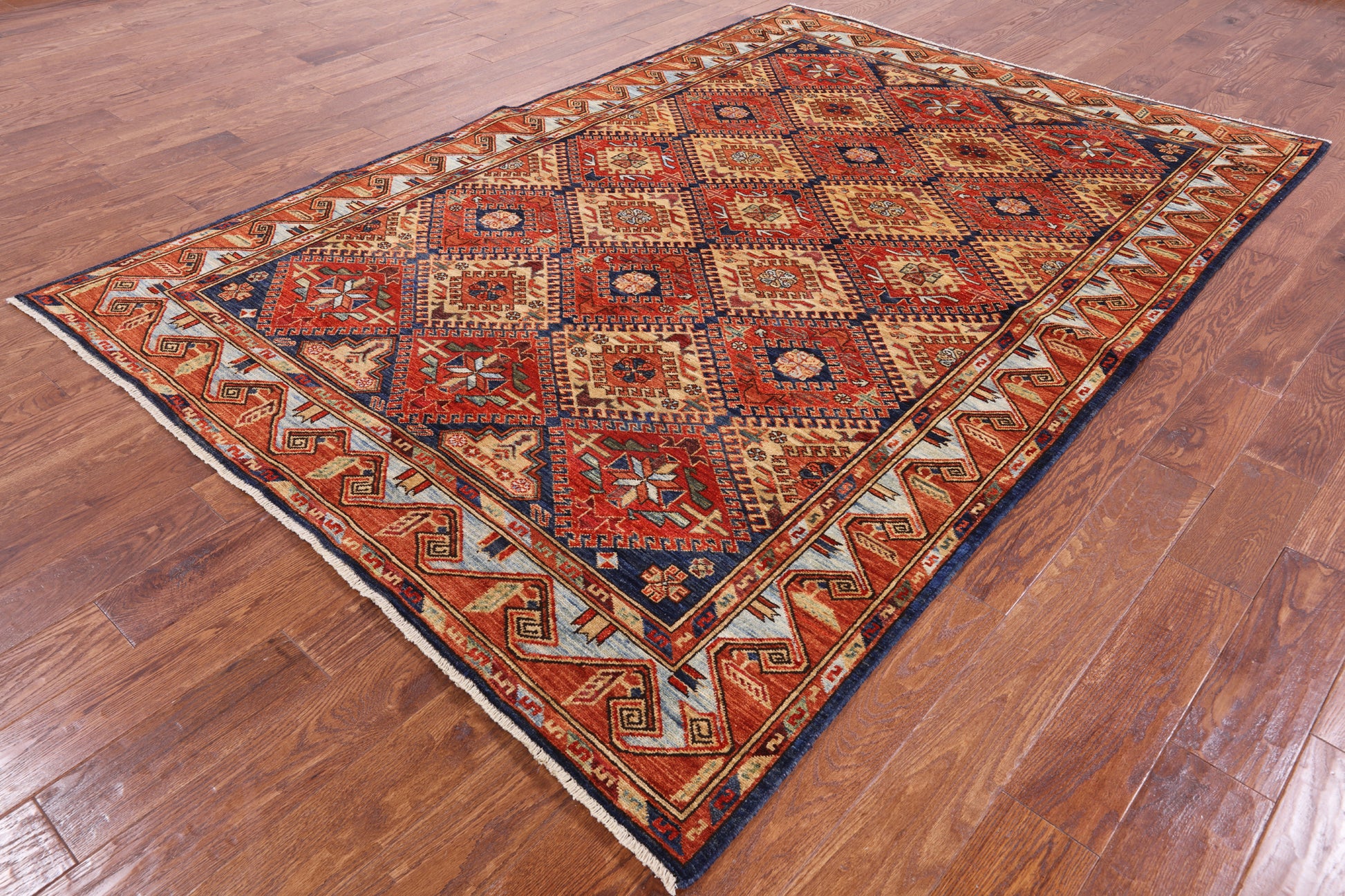 Fine Serapi Hand Knotted Rug - 6' 1" X 8' 8" - Golden Nile