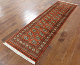 3' X 9' Oriental Runner Silky Bokhara Wool Rug - Golden Nile