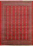 9' X 12' Silky Red Bokhara Wool Rug - Golden Nile