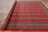 9' X 12' Silky Red Bokhara Wool Rug - Golden Nile