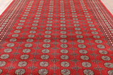 9' X 12' Silky Red Bokhara Wool Rug - Golden Nile