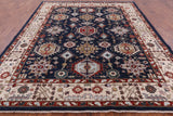 Blue Fine Serapi Hand Knotted Wool Rug - 8' 2" X 9' 10" - Golden Nile