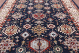 Blue Fine Serapi Hand Knotted Wool Rug - 8' 2" X 9' 10" - Golden Nile
