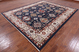 Blue Fine Serapi Hand Knotted Wool Rug - 8' 2" X 9' 10" - Golden Nile