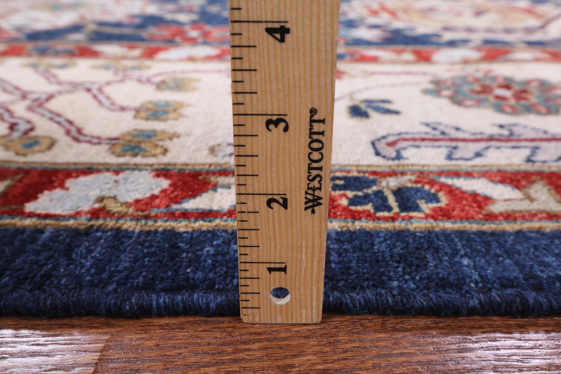 Blue Fine Serapi Hand Knotted Wool Rug - 8' 2" X 9' 10" - Golden Nile
