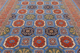 Blue Fine Serapi Hand Knotted Wool Rug - 8' 2" X 9' 9" - Golden Nile
