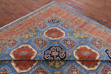 Blue Fine Serapi Hand Knotted Wool Rug - 8' 2" X 9' 9" - Golden Nile