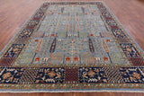 Blue Fine Serapi Handmade Wool Rug - 9' 1" X 12' 7" - Golden Nile