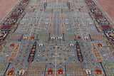 Blue Fine Serapi Handmade Wool Rug - 9' 1" X 12' 7" - Golden Nile