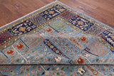 Blue Fine Serapi Handmade Wool Rug - 9' 1" X 12' 7" - Golden Nile
