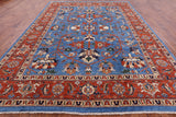 Blue Fine Serapi Hand Knotted Rug - 9' 3" X 12' 6" - Golden Nile