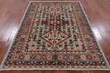 Fine Serapi Hand Knotted Wool Rug - 5' 2" X 6' 11" - Golden Nile