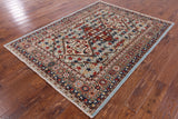 Fine Serapi Hand Knotted Wool Rug - 5' 2" X 6' 11" - Golden Nile