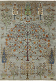 5' X 7' Tree Of Life Design Loribaft Super Gabbeh Wool Area Rug - Golden Nile