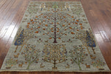 5' X 7' Tree Of Life Design Loribaft Super Gabbeh Wool Area Rug - Golden Nile