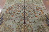 5' X 7' Tree Of Life Design Loribaft Super Gabbeh Wool Area Rug - Golden Nile