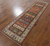 2' 6" X 9' 5" Hand Knotted Runner Super Gabbeh Oriental Wool Rug - Golden Nile