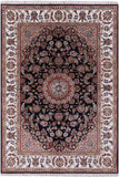 Persian Nain Handmade Wool & Silk Area Rug - 5' 7" X 8' - Golden Nile