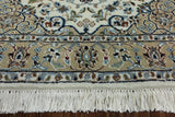 2' 6" X 11' 10" Persian Nain Wool & Silk Handmade Runner Rug - Golden Nile