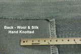 3' X 13' Oriental Runner Wool & Silk Savannah Gabbeh Handmade Rug - Golden Nile