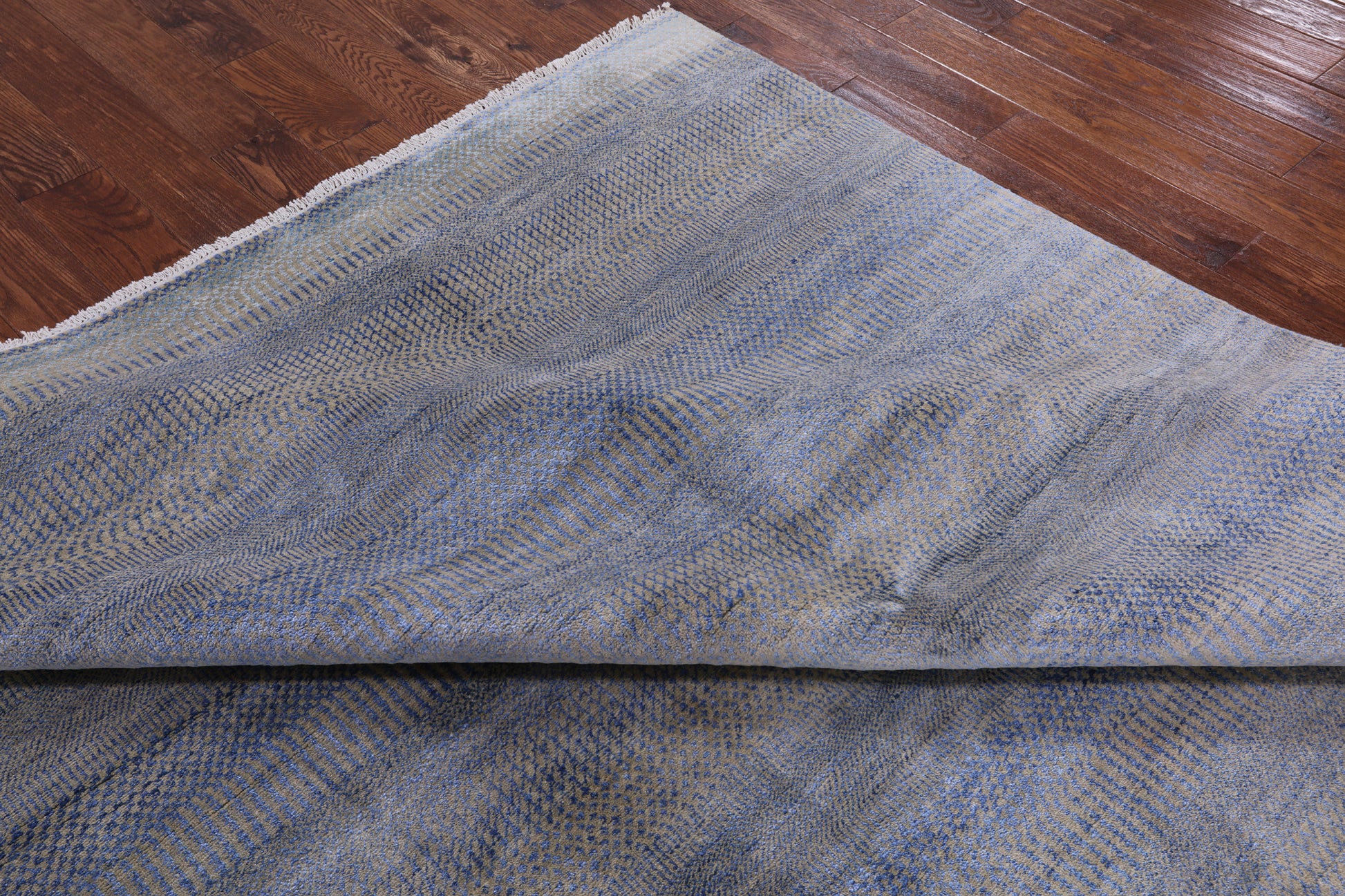 Square Savannah Grass Handmade Wool & Silk Rug - 7' 10" X 8' 10" - Golden Nile