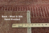 4' X 6' Oriental Wool & Silk Savannah Gabbeh Handmade Rug - Golden Nile