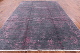 Grey Contemporary Hand Knotted Wool & Silk Rug - 9' 0" X 12' 1" - Golden Nile