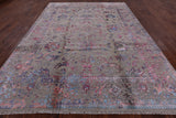 Grey Persian Hand Knotted Wool & Silk Rug - 9' 0" X 12' 4" - Golden Nile