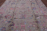 Grey Persian Hand Knotted Wool & Silk Rug - 9' 0" X 12' 4" - Golden Nile