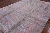 Grey Persian Hand Knotted Wool & Silk Rug - 9' 0" X 12' 4" - Golden Nile