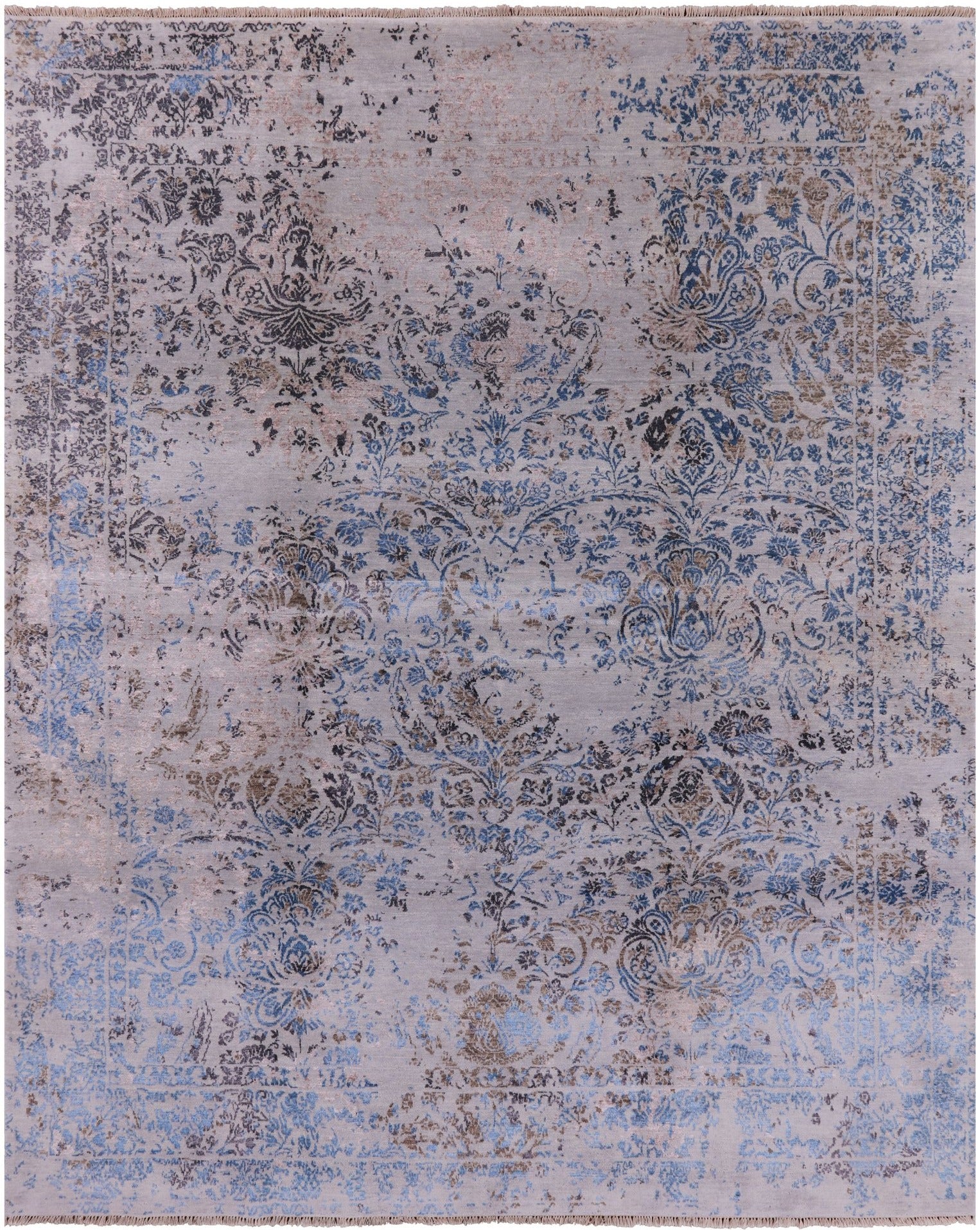 Modern Wool & Silk Handmade Rug - 8' 1" X 10' 0" - Golden Nile