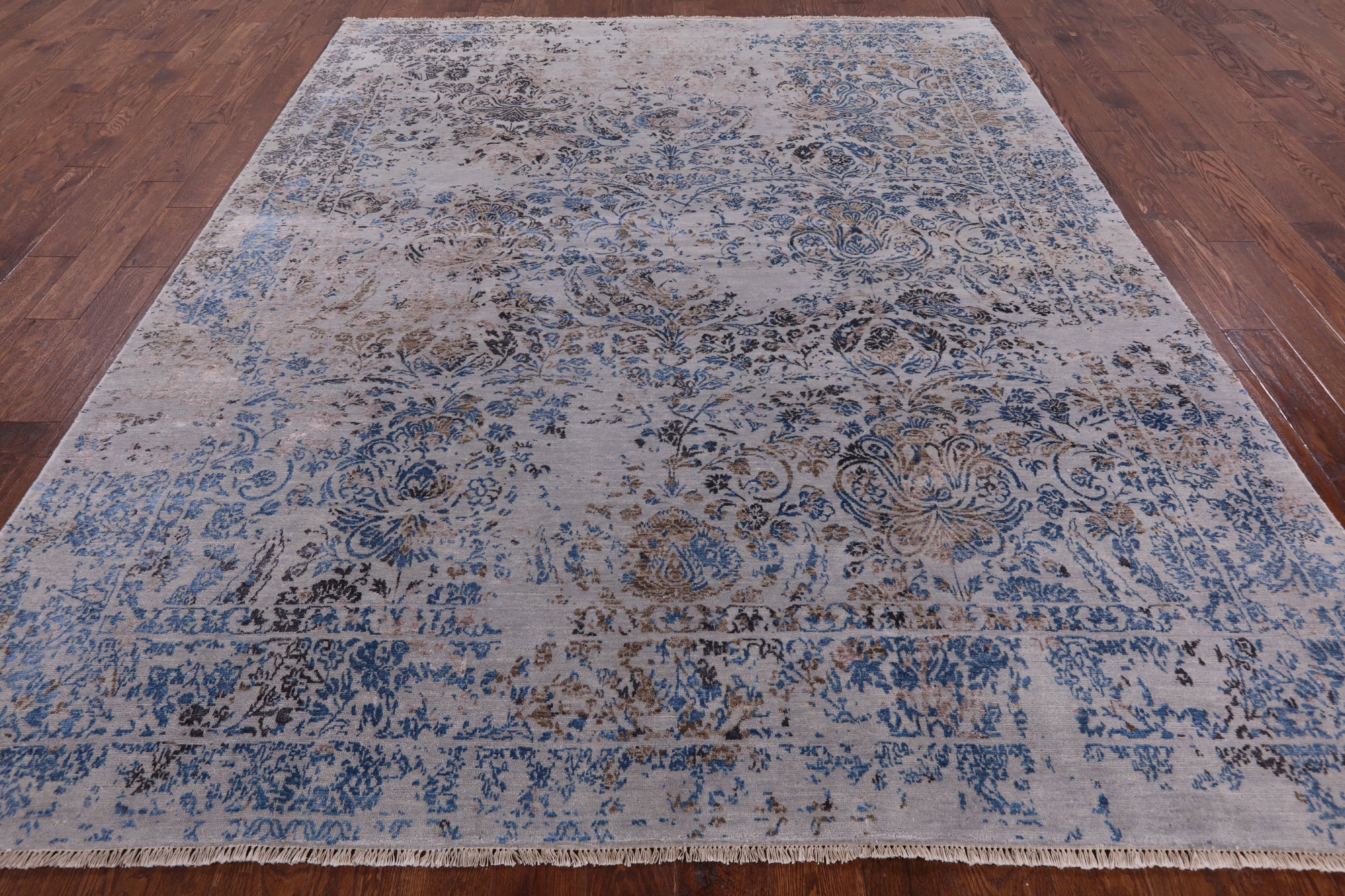 Modern Wool & Silk Handmade Rug - 8' 1" X 10' 0" - Golden Nile