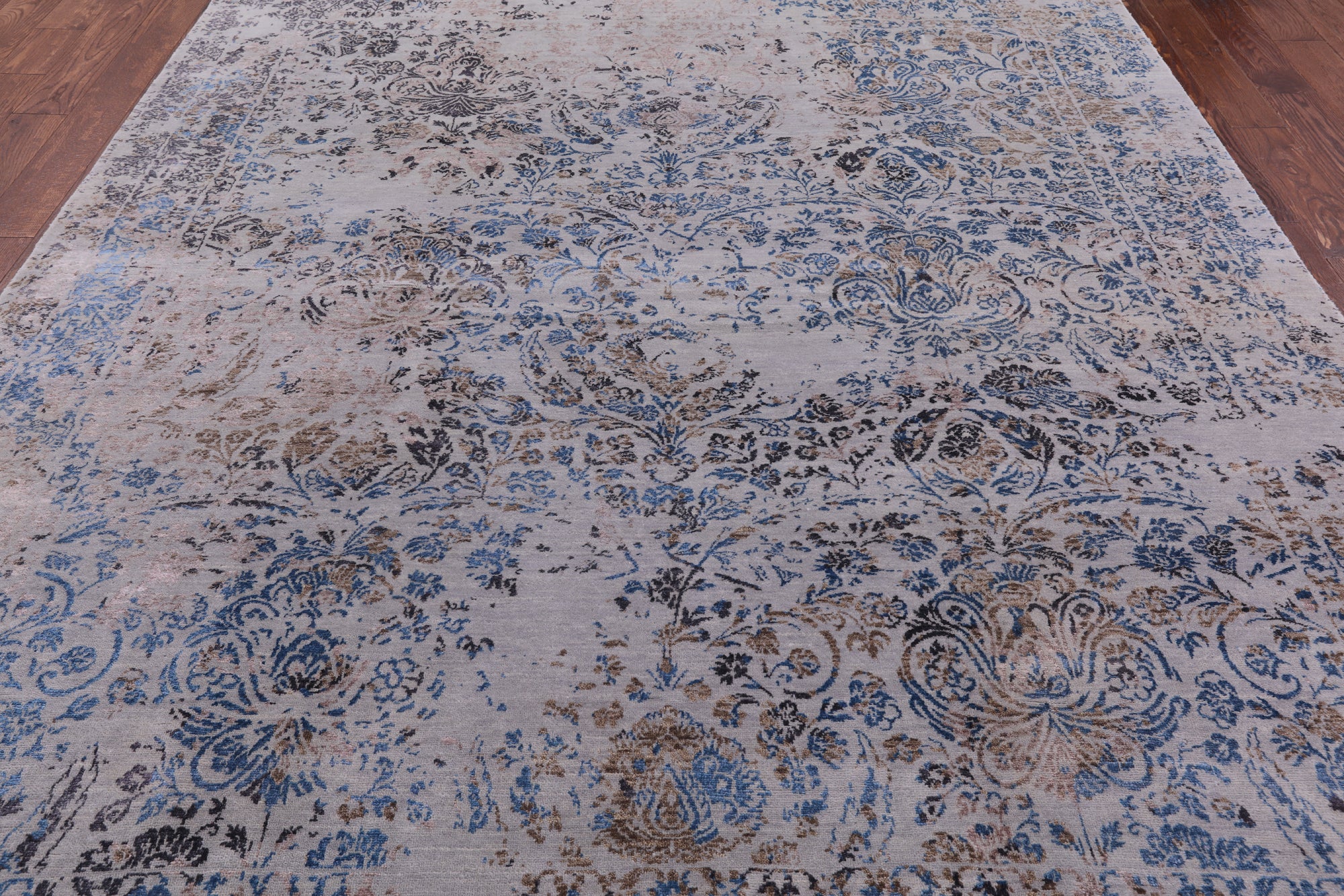 Modern Wool & Silk Handmade Rug - 8' 1" X 10' 0" - Golden Nile