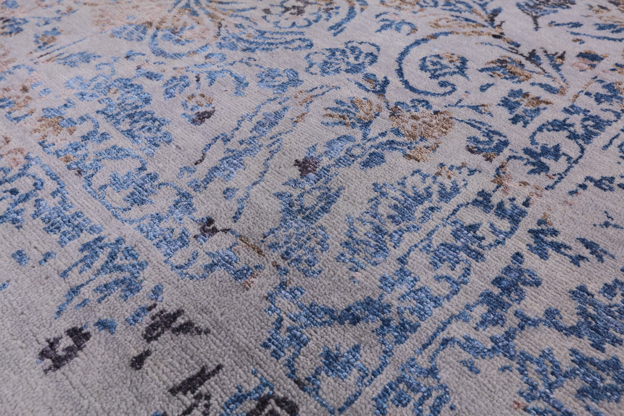 Modern Wool & Silk Handmade Rug - 8' 1" X 10' 0" - Golden Nile