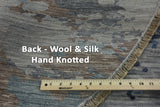 8' X 8' Handmade Round Wool & Silk Modern Rug - Golden Nile
