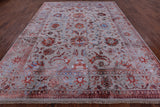 Grey Persian Handmade Wool & Silk Rug - 9' 0" X 11' 10" - Golden Nile
