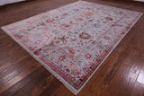 Grey Persian Handmade Wool & Silk Rug - 9' 0" X 11' 10" - Golden Nile