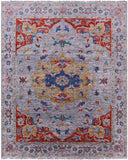 Grey Fine Serapi Handmade Wool Rug - 8' 1" X 10' 0" - Golden Nile