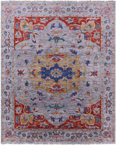 Grey Fine Serapi Handmade Wool Rug - 8' 1" X 10' 0" - Golden Nile