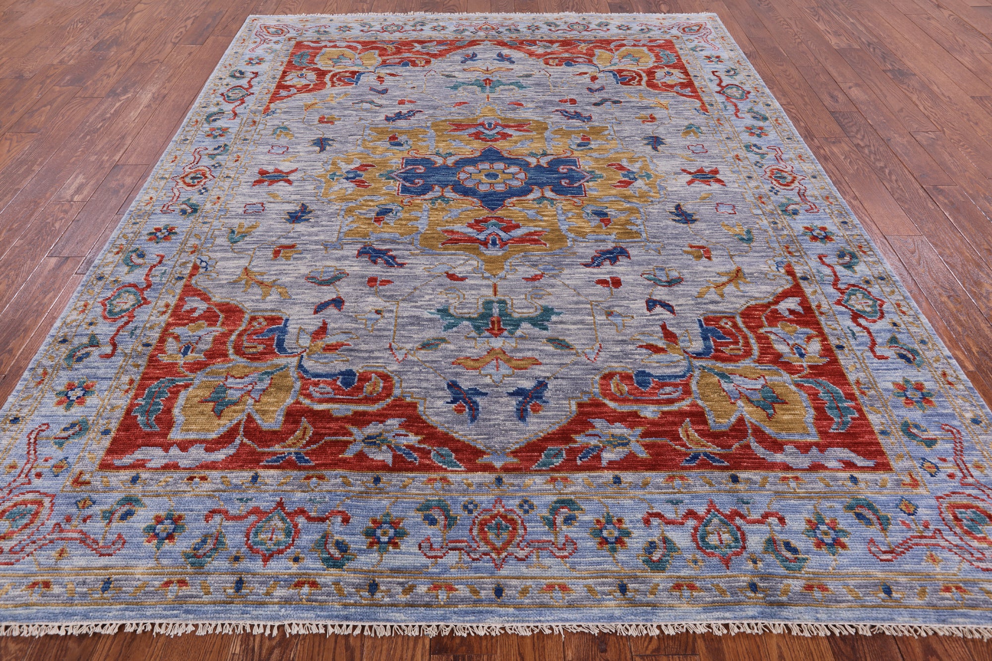 Grey Fine Serapi Handmade Wool Rug - 8' 1" X 10' 0" - Golden Nile
