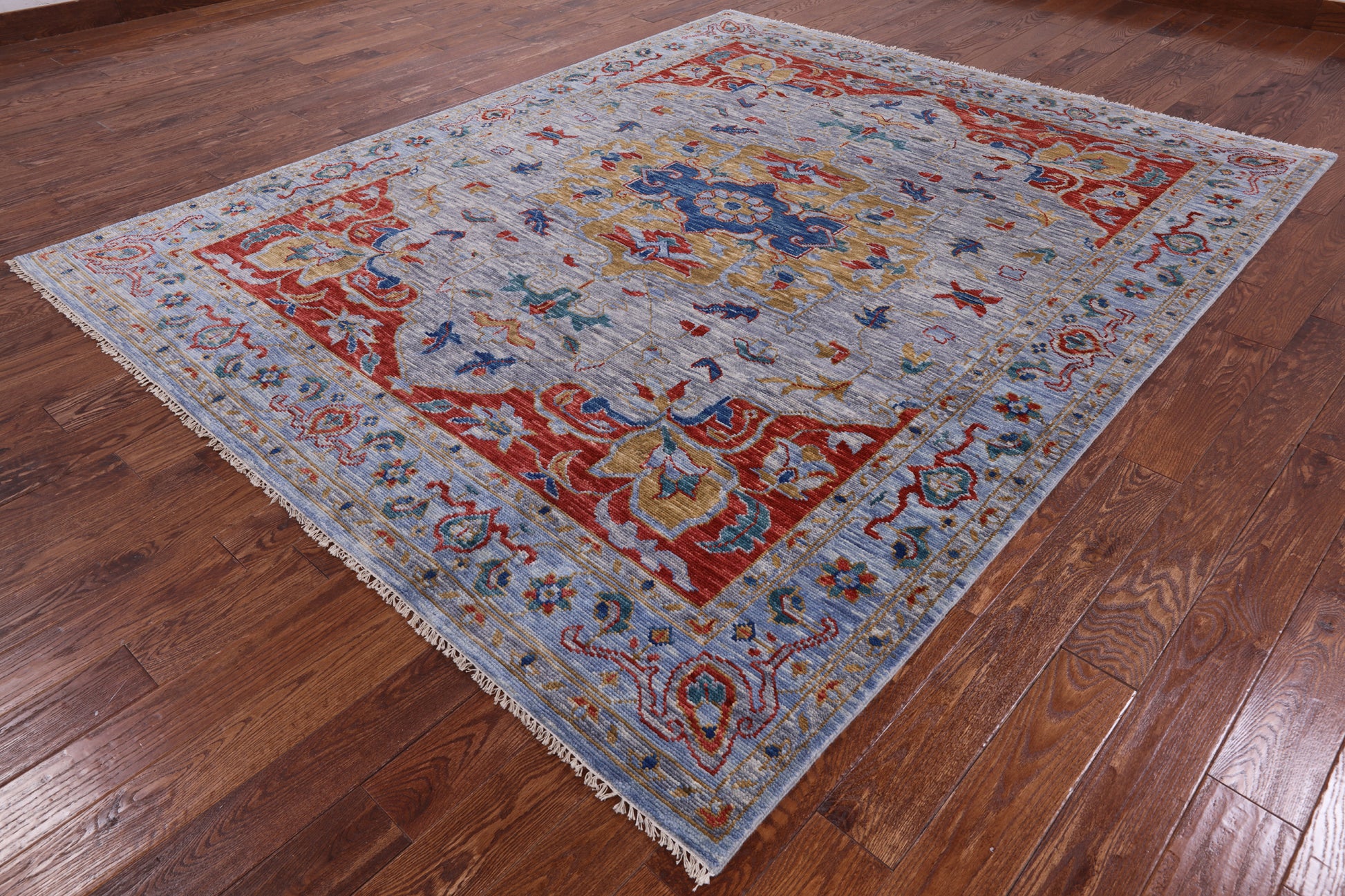 Grey Fine Serapi Handmade Wool Rug - 8' 1" X 10' 0" - Golden Nile
