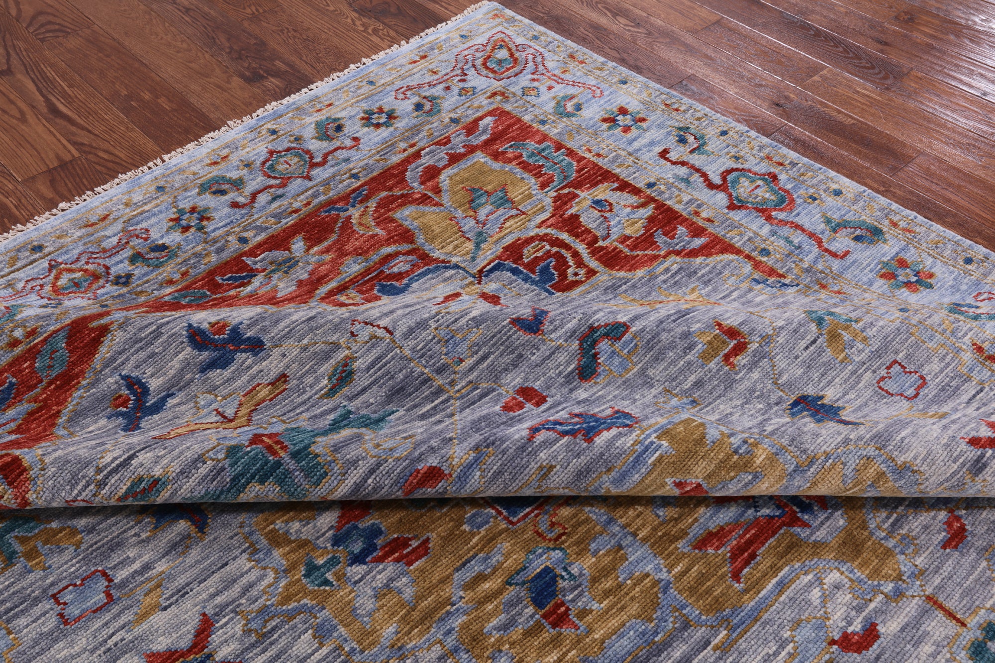Grey Fine Serapi Handmade Wool Rug - 8' 1" X 10' 0" - Golden Nile