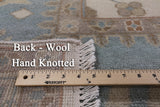 Ivory Turkish Oushak Handmade Wool Rug - 9' 0" X 11' 10" - Golden Nile