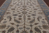 Ivory Turkish Oushak Hand Knotted Area Rug - 8' 10" X 11' 10" - Golden Nile