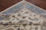 Ivory Turkish Oushak Hand Knotted Area Rug - 8' 10" X 11' 10" - Golden Nile